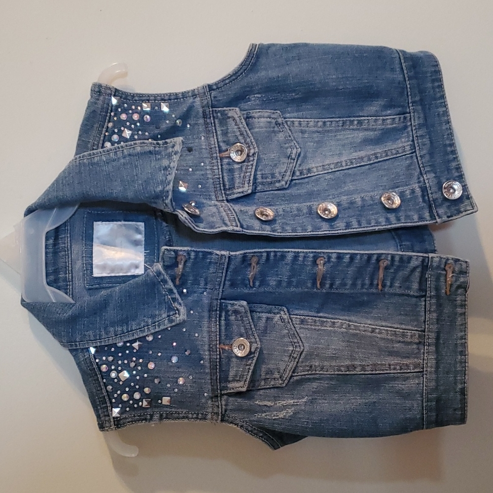 Girls denim vest